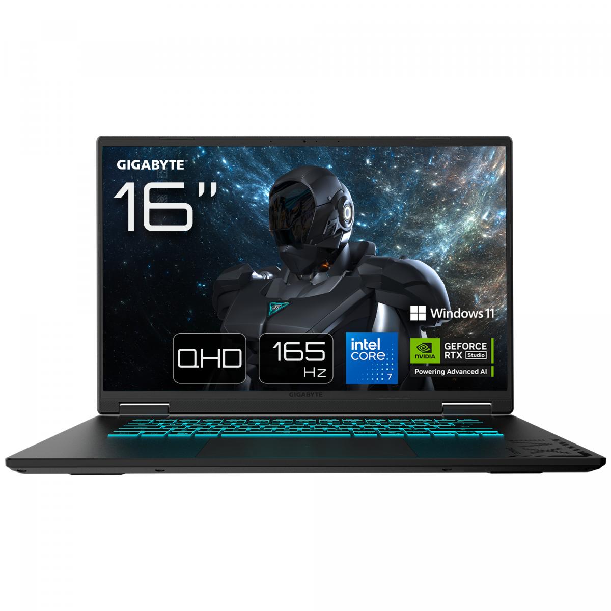GIGABYTE GAMING A16 PRO DXH Gaming Laptop - 16“, 165Hz QHD, Intel Core 7 240H, NVIDIA RTX 5070 Ti, 32GB LPDDR5X 5600MHz, 1TB Gen4 SSD, Win11 Home, 2 Year Warranty, Dolby Atmos, GAMING A16 PRO DXHG4UKCC4SH