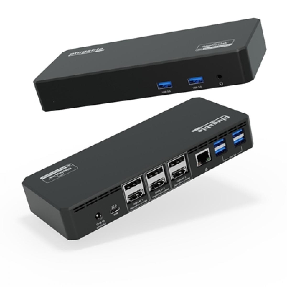 Plugable UD-6950PDZ USB-C Triple Monitor 4K 60W USB-C PD Docking Station