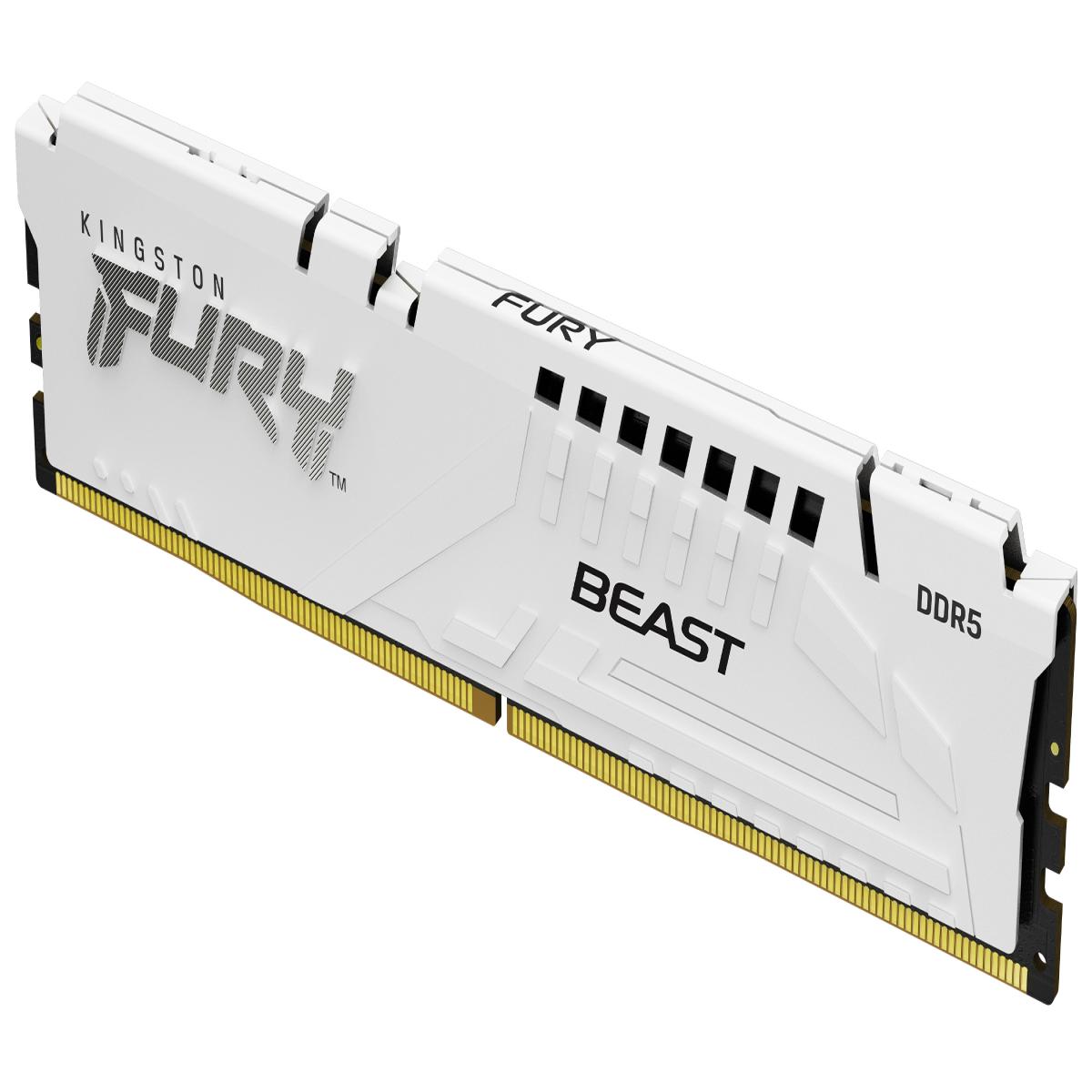 Kingston Technology FURY Beast 32GB 5200MT/s DDR5 CL40 DIMM White XMP
