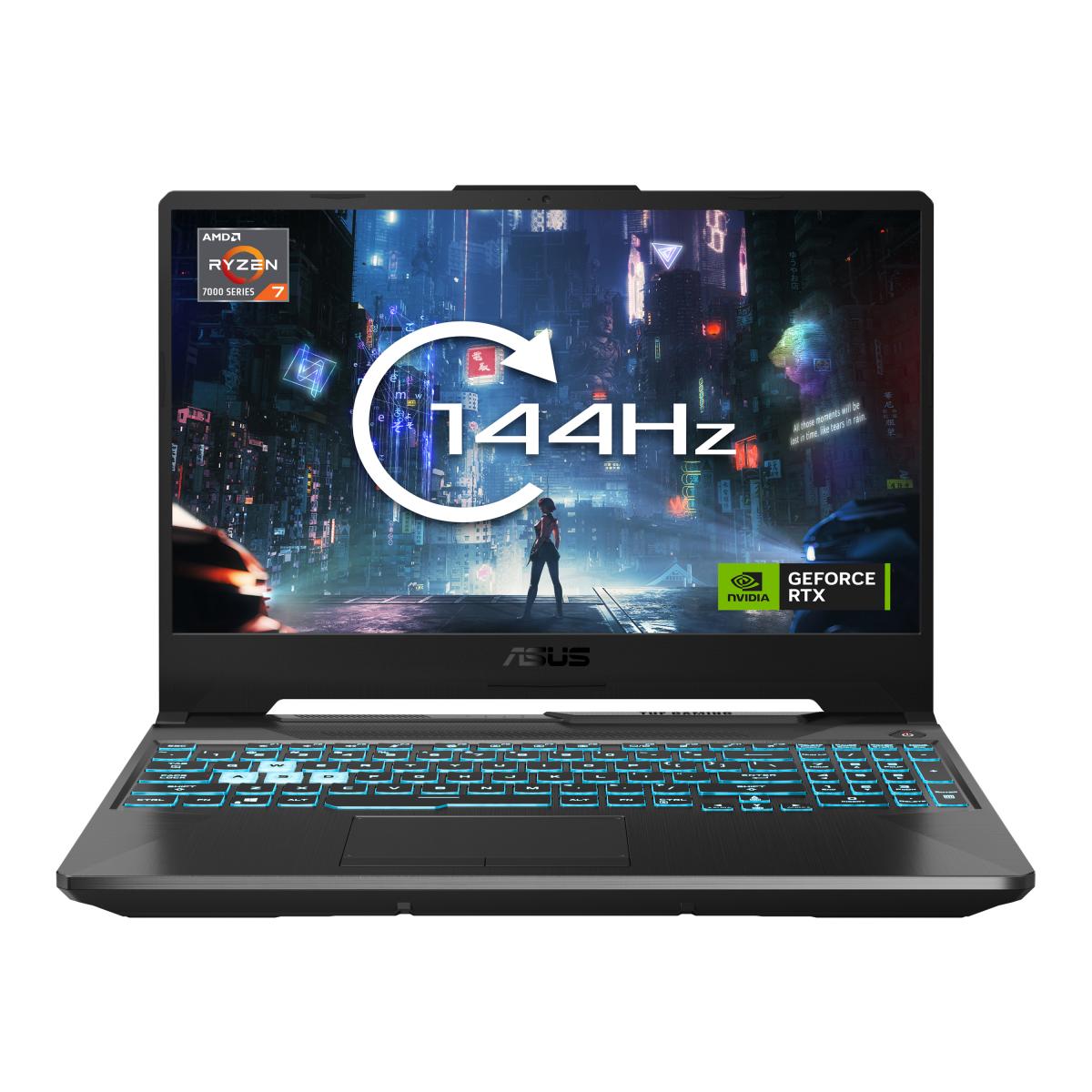 ASUS TUF Gaming A15 FA506NCR-HN016W AMD Ryzen™ 7 7435HS Laptop 39.6 cm (15.6") Full HD 16 GB DDR5-SDRAM 512 GB SSD NVIDIA GeForce RTX 3050 Wi-Fi 6 (802.11ax) Windows 11 Home Black