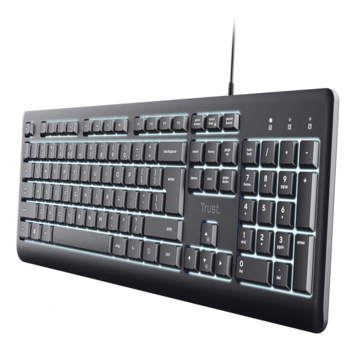 Trust Primo Beleuchtete keyboard Home/Office USB QWERTY UK English Black