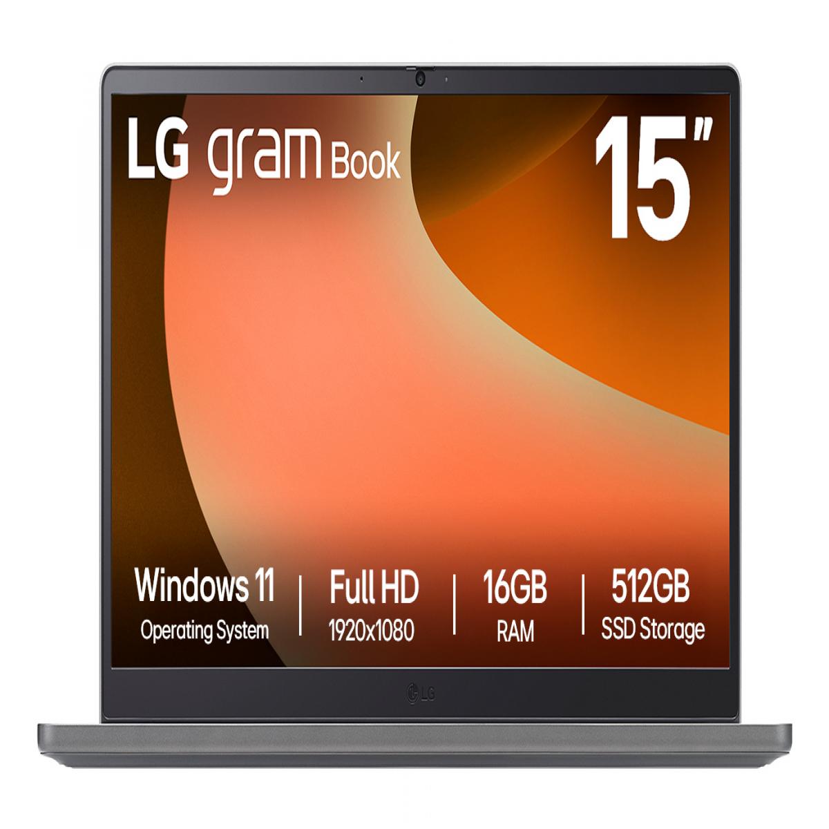 LG Gram Book 15.6" Copilot Laptop - Intel® Core™ i5 1334U, 512GB SSD, 16 GB RAM - Titan Silver