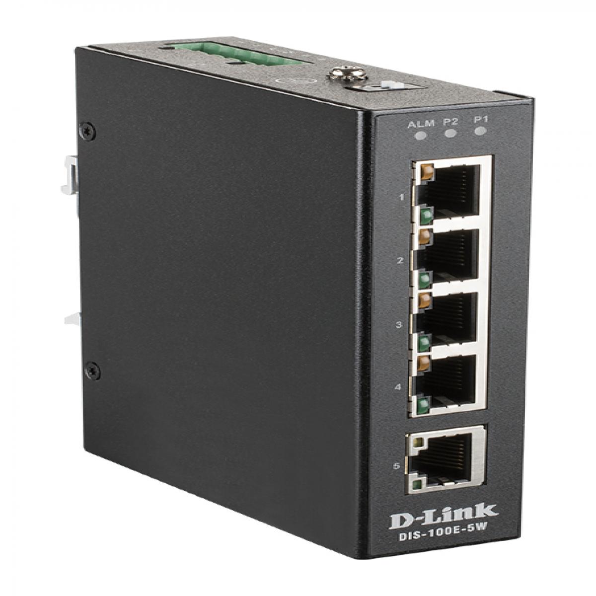D-Link 5-Port Unmanaged Industrial Switch with 5 x 10/100 BaseT(X) ports