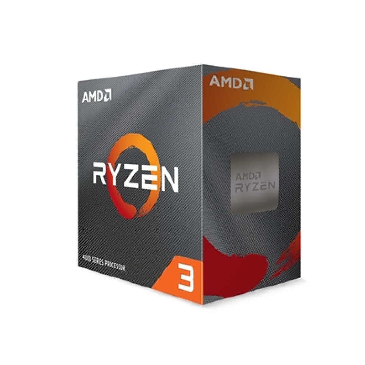 AMD Ryzen 3 4100 4 Core AM4 Processor, 8 Threads, 3.8GHz up to 4.0GHz Boost, 6MB Cache, 65W, with Wraith Stealth Cooler, No Graphics
