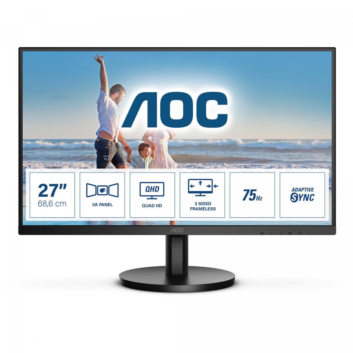 AOC Q27B3MA computer monitor 68.6 cm (27") 2560 x 1440 pixels Quad HD LED Black