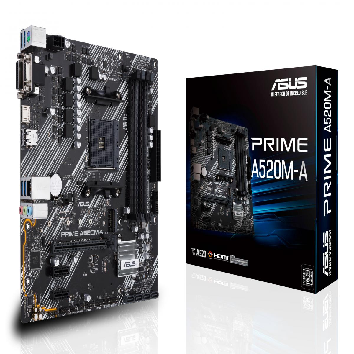 ASUS PRIME A520M-A II/CSM AMD A520 Socket AM4 micro ATX