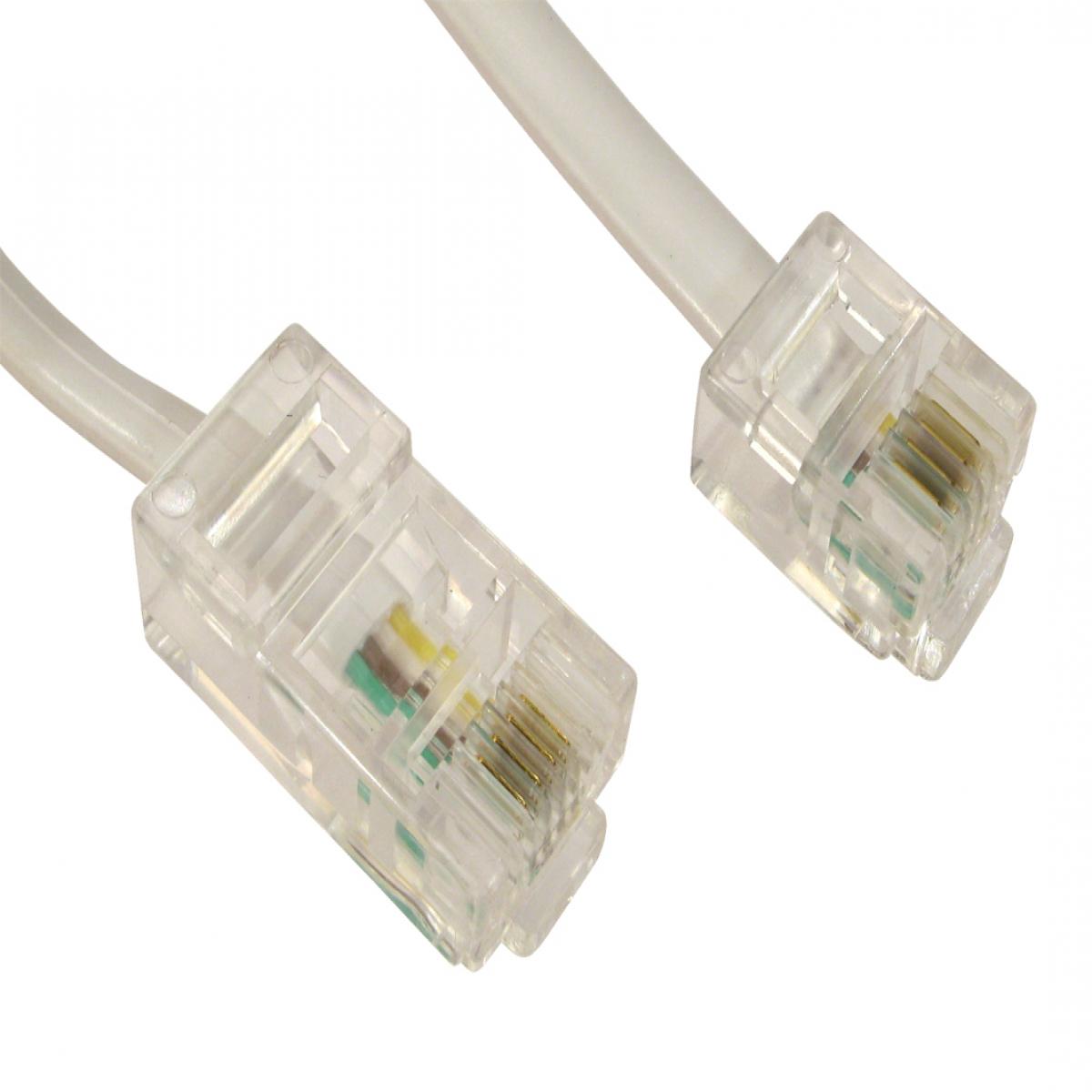 CDL 15m RJ11 to RJ45 Cable - White