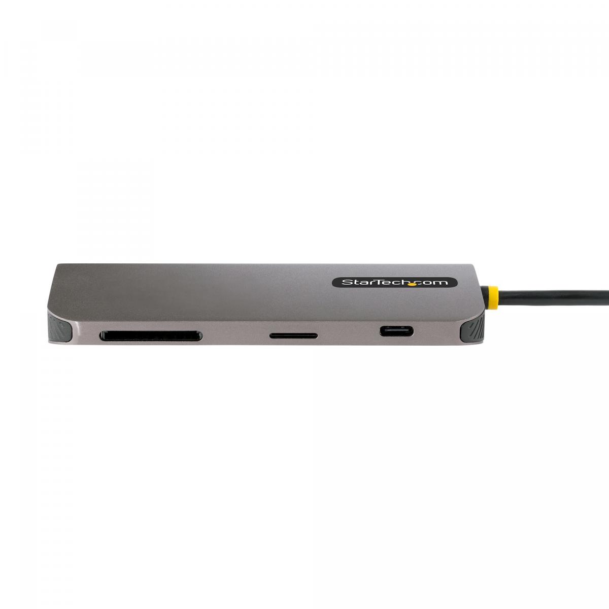 StarTech.com USB C Multiport Adapter 4K 60Hz HDMI Video, 3 Pt 5Gbps USB-A Hub, 100W USB Power Delivery Pass-Through/GbE/SD/MicroSD, 12"/30cm Cable, Travel Laptop Docking Station