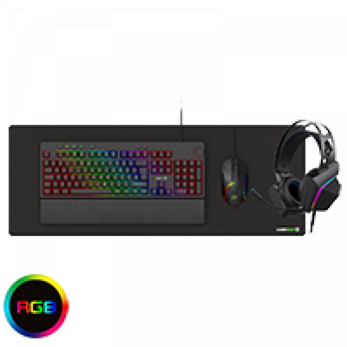 GameMax Pulse 4-in-1 Pro Keyboard Mouse Headset Mouse Pad Combo Kit