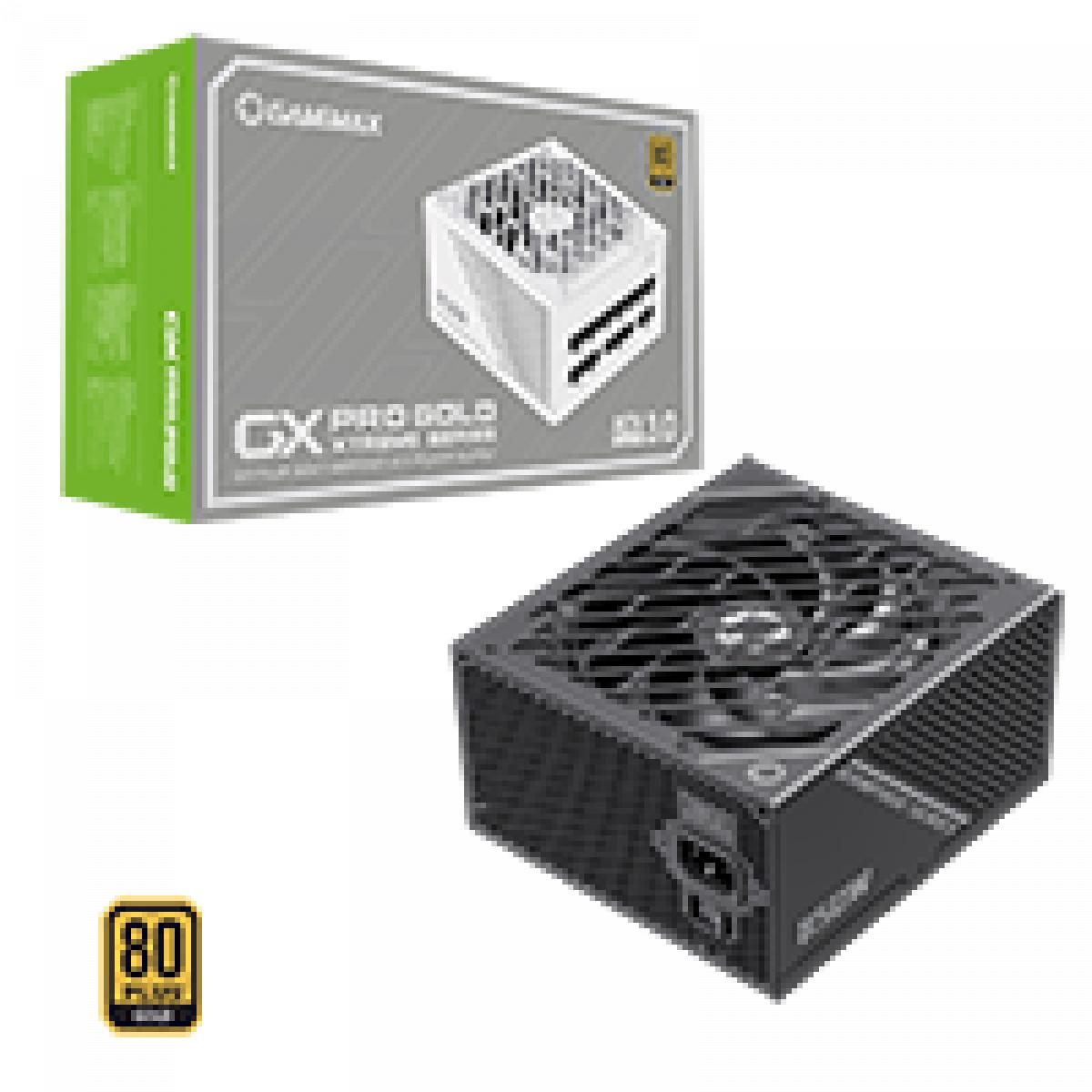 GameMax GX-850W Pro Modular 80 Plus Gold ATX3.0 PCIe 5.0 Black Power Supply With 135mm FDB Fan