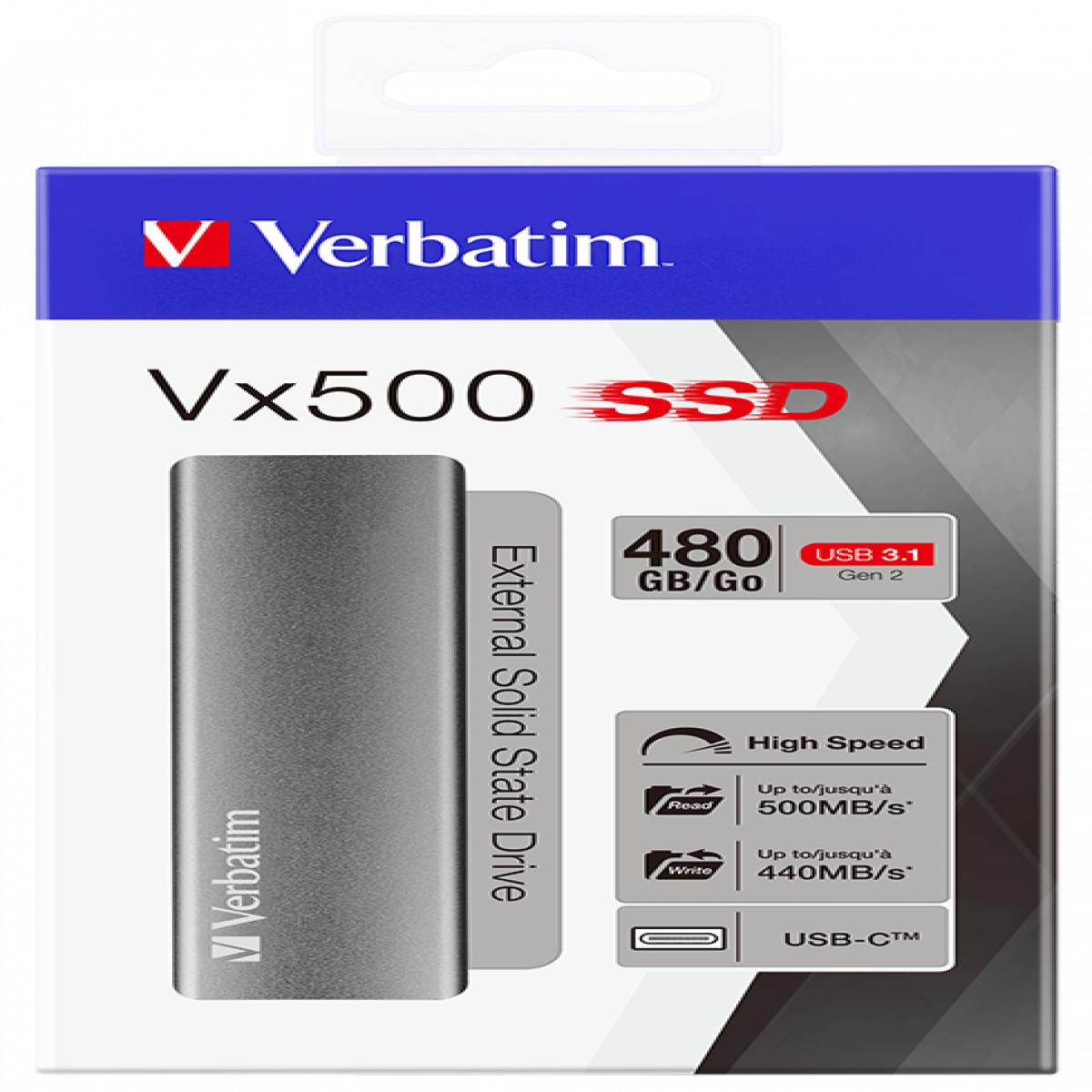 Verbatim Vx500 External SSD USB 3.1 Gen 2 480GB