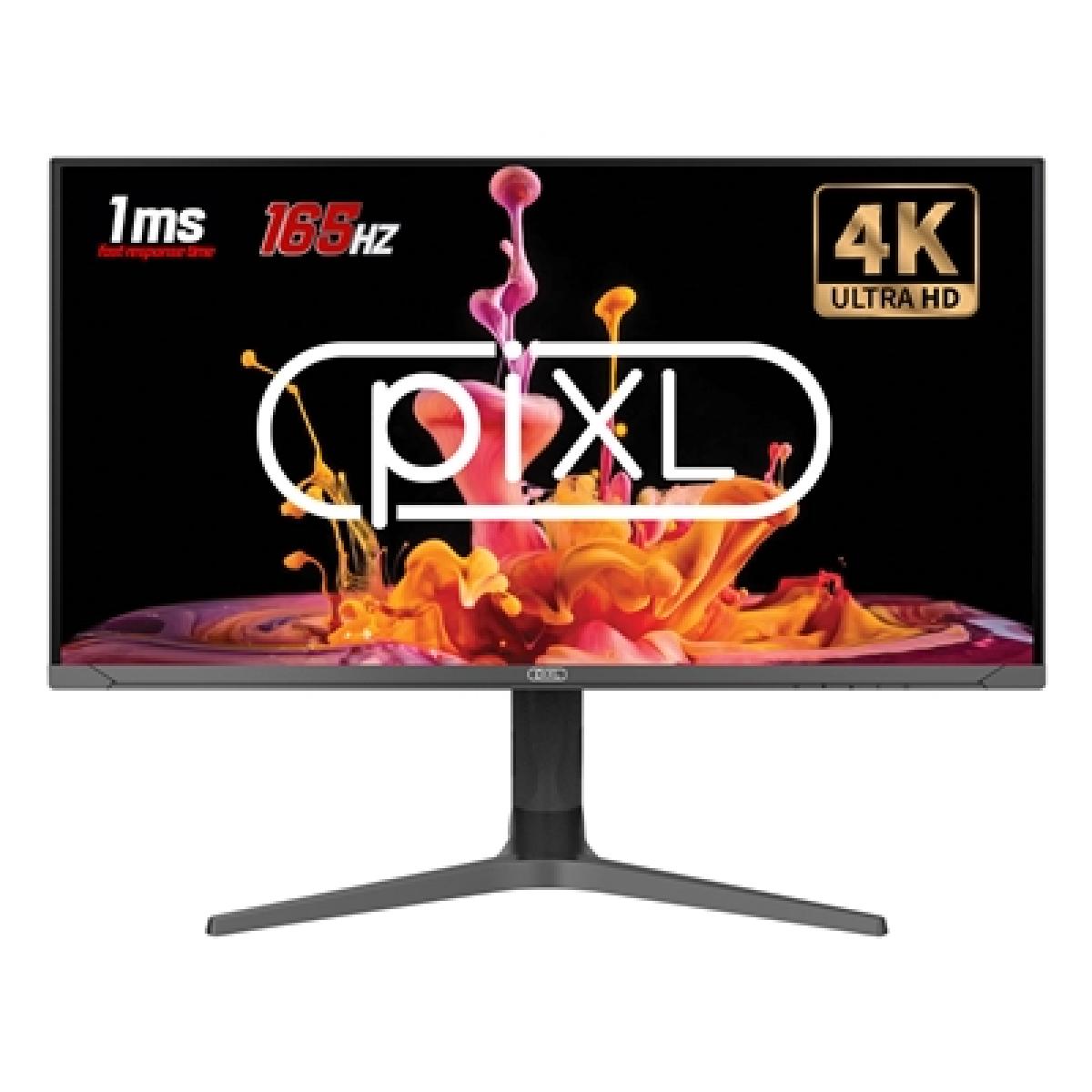 piXL CM32G7 32 Inch 144Hz 4K Widescreen IPS Gaming Monitor with AMD FreeSync & Nvidia G-Sync, 3840 x 2160 Resolution, 1ms Response Time, 144Hz Refresh Rate, HDMI, DisplayPort, USB-C, USB-A, RGB Lighting, VESA Mount & Height Adjust