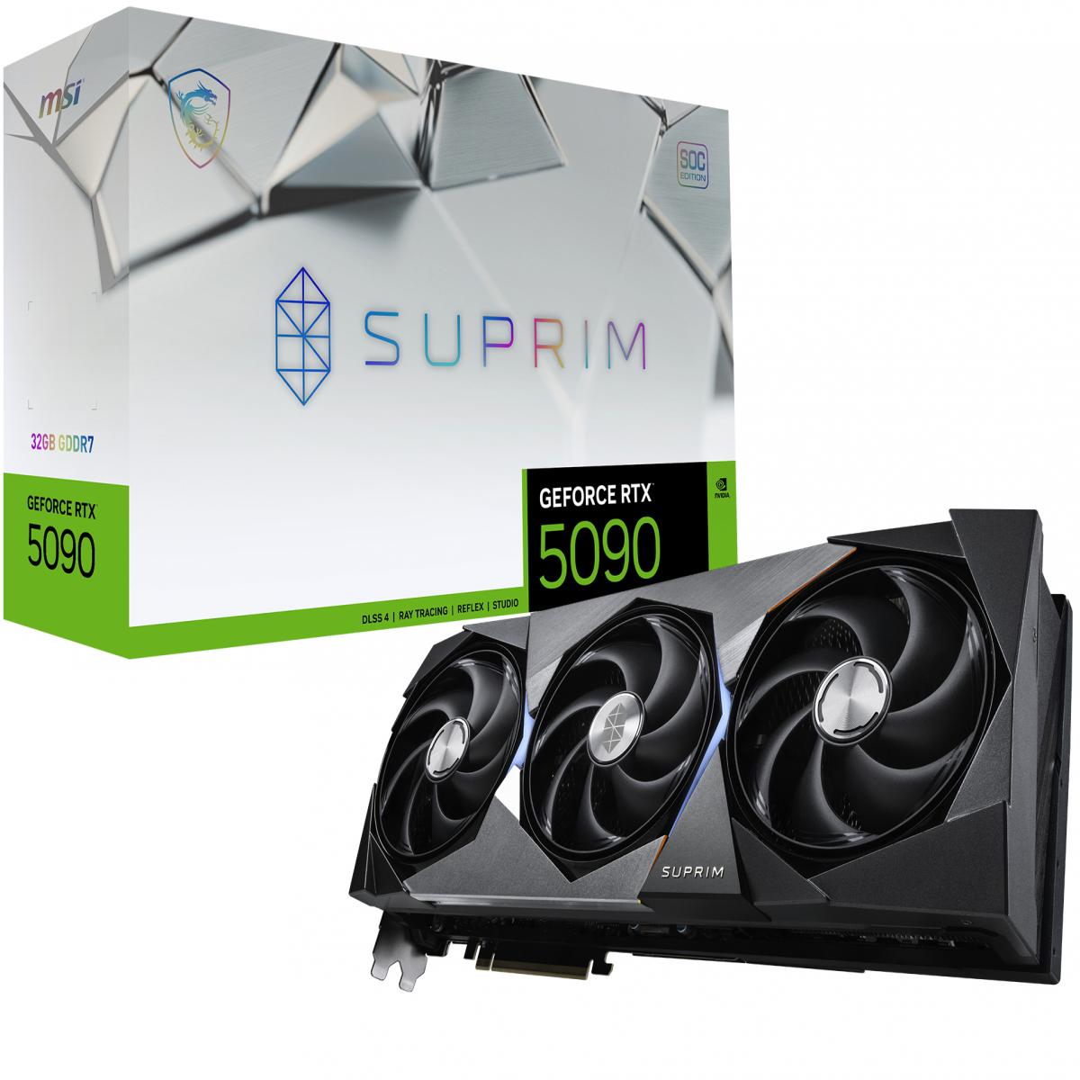 MSI SUPRIM GEFORCE RTX 5090 32G SOC graphics card NVIDIA 32 GB GDDR7