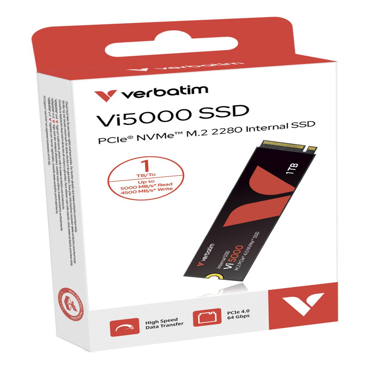 Verbatim Vi5000 PCIe NVMe M.2 SSD 1TB