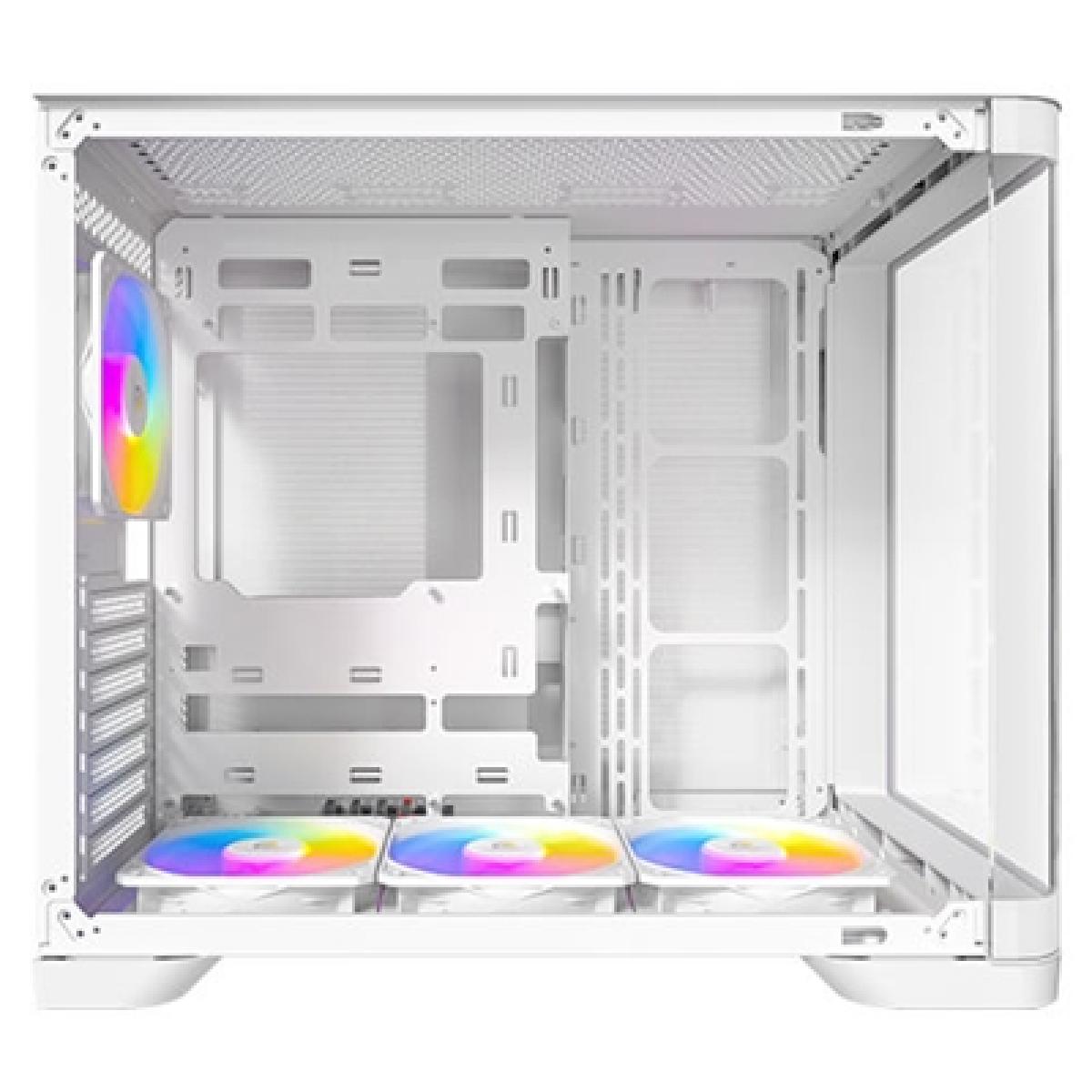 ANTEC Constellation C5 Curve White ARGB Case, Curved Glass Panels, Dual Chamber, Support back-connect motherboards, 4 x ARGB PWM fans with built-in fan controller, ATX, Micro-ATX, ITX