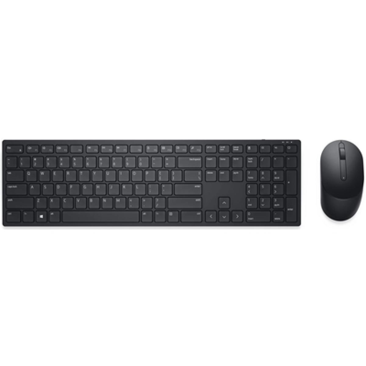 Dell KM5221W Pro Wireless Keyboard and Mouse Set for Windows, 2.4GHz Wireless, QWERTY UK English Layout, Black