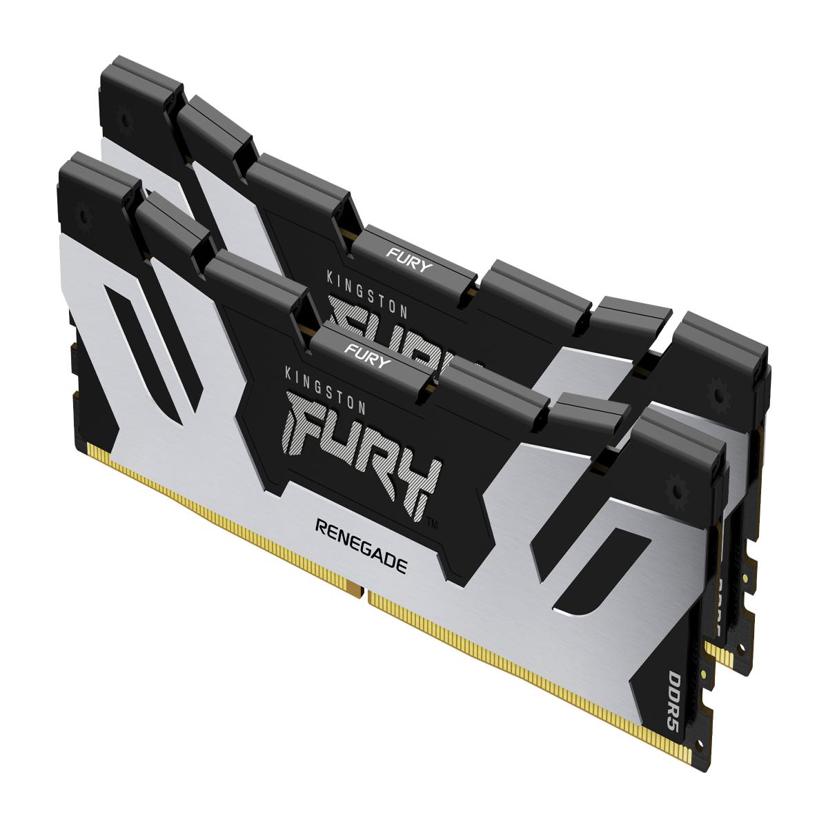 Kingston Technology FURY 96GB 6400MT/s DDR5 CL32 DIMM (Kit of 2) Renegade Silver XMP
