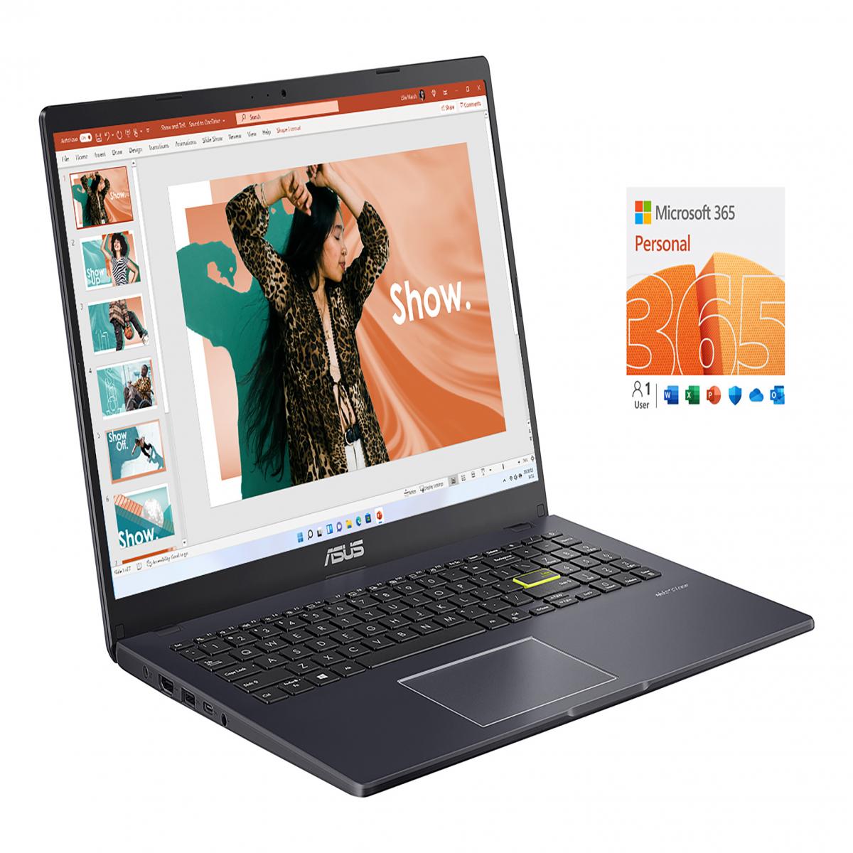 ASUS Vivobook Go 15 E510KA-EJ570WS Intel® Pentium® Silver N6000 Laptop 39.6 cm (15.6") Full HD 4 GB DDR4-SDRAM 128 GB eMMC Wi-Fi 5 (802.11ac) Windows 11 Home in S mode Black