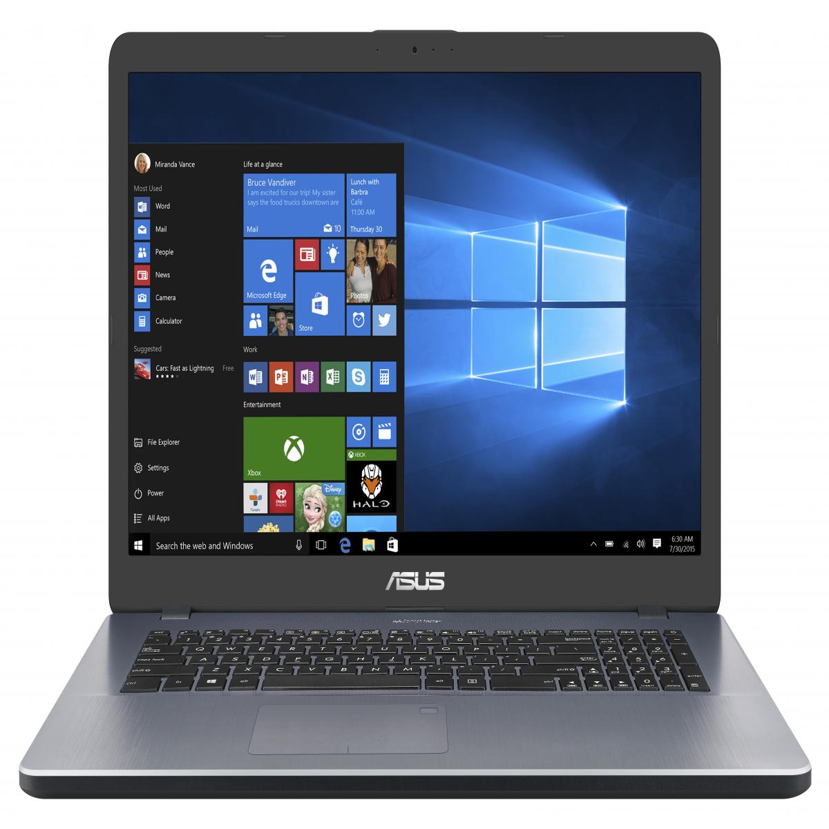 ASUS Vivobook 17 X705MA-BX269W Intel® Celeron® N N4020 Laptop 43.9 cm (17.3") HD+ 8 GB DDR4-SDRAM 256 GB SSD Wi-Fi 5 (802.11ac) Windows 11 Home Grey