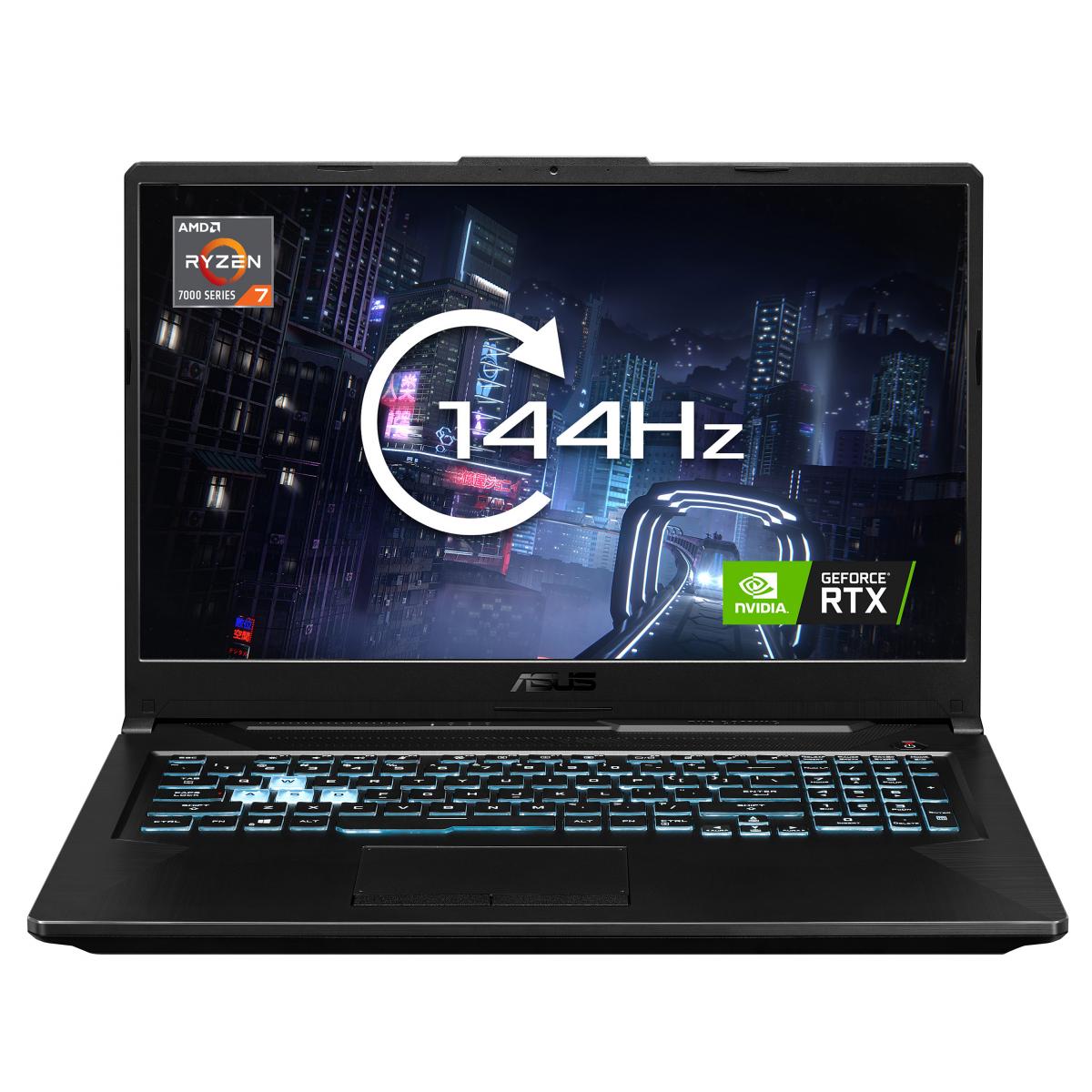 ASUS TUF Gaming A17 FA706NF-HX006W AMD Ryzen™ 5 7535HS Laptop 43.9 cm (17.3") Full HD 16 GB DDR5-SDRAM 512 GB SSD NVIDIA GeForce RTX 2050 Wi-Fi 6 (802.11ax) Windows 11 Home Black