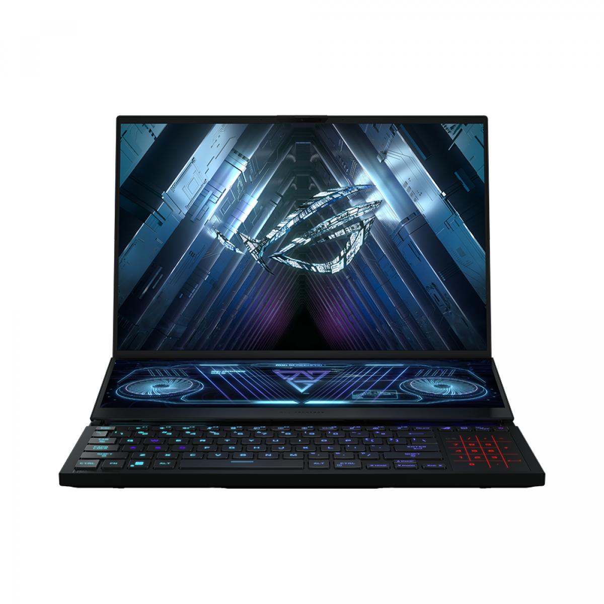 ASUS ROG Zephyrus Duo 16 GX650RX-LO010W AMD Ryzen™ 9 6980HX Laptop 40.6 cm (16") WQXGA 32 GB DDR5-SDRAM 2 TB SSD NVIDIA GeForce RTX 3080 Ti Wi-Fi 6E (802.11ax) Windows 11 Home Black