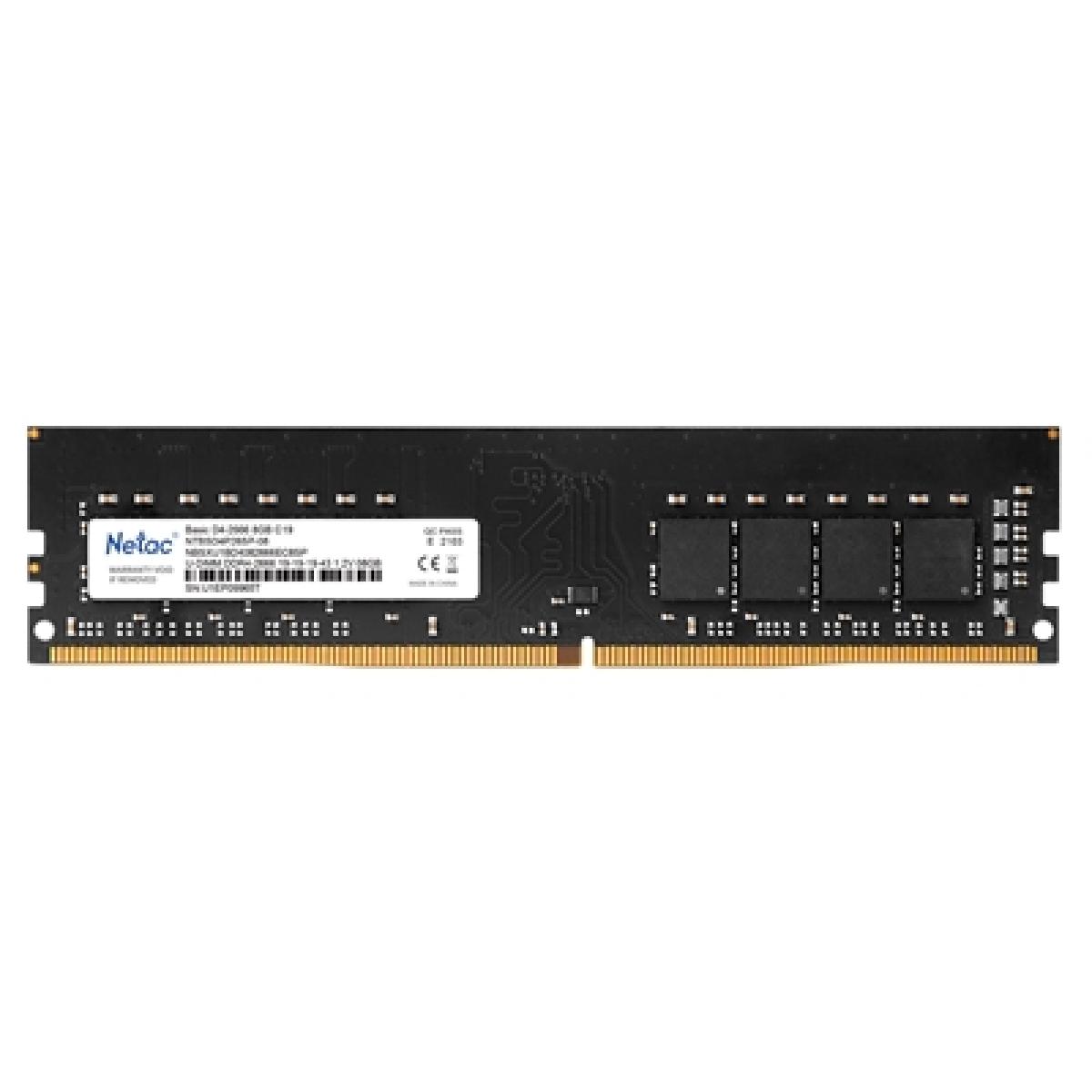 Netac Basic NTBSD4P26SP-08 8GB (1x 8GB) DIMM System Memory, 2666MHz, DDR4, CL19