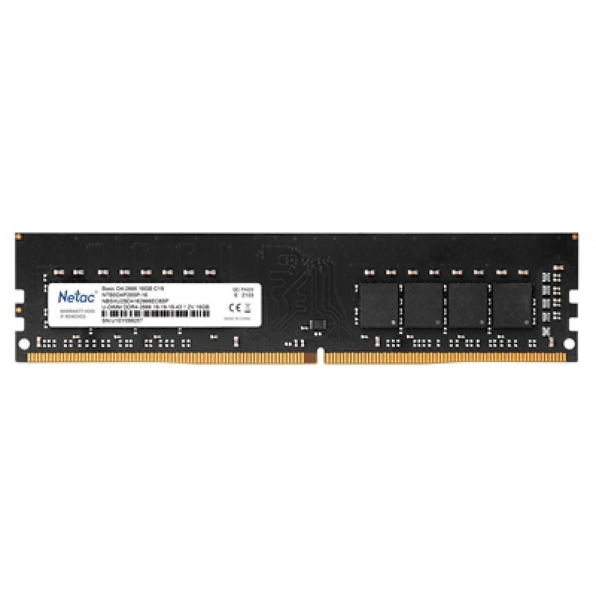 Netac Basic NTBSD4P32SP-16 16GB (1x 16GB) DIMM System Memory, 3200MHz, DDR4, CL16