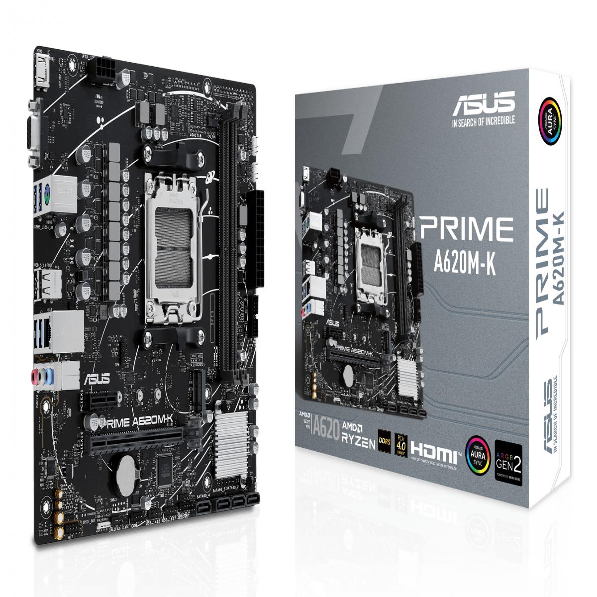 ASUS PRIME A620M-K AMD A620 Socket AM5 micro ATX