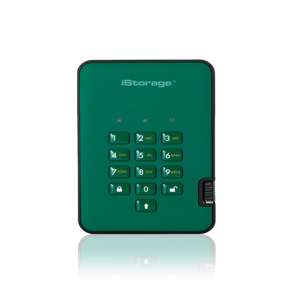 iStorage diskAshur² SSD 1TB Green | Secure Portable Solid State Drive |AES-XTS 256-bit Hardware Encryption | PIN protected | OS & Platform Independent | TAA Compliant |Brute force hack defence | Dust/Water Resistant