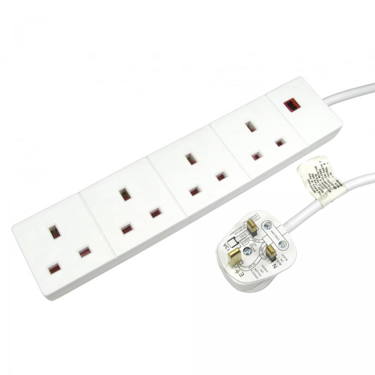 CDL 2m 4 Gang UK Power Extension