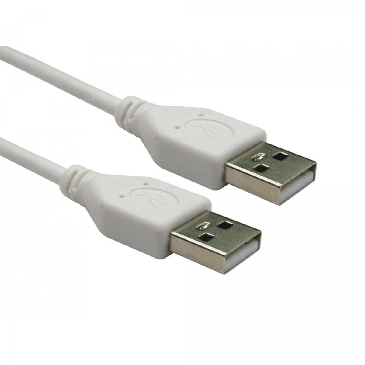 CDL 1MTR USB 2.0 A M-M WHITE