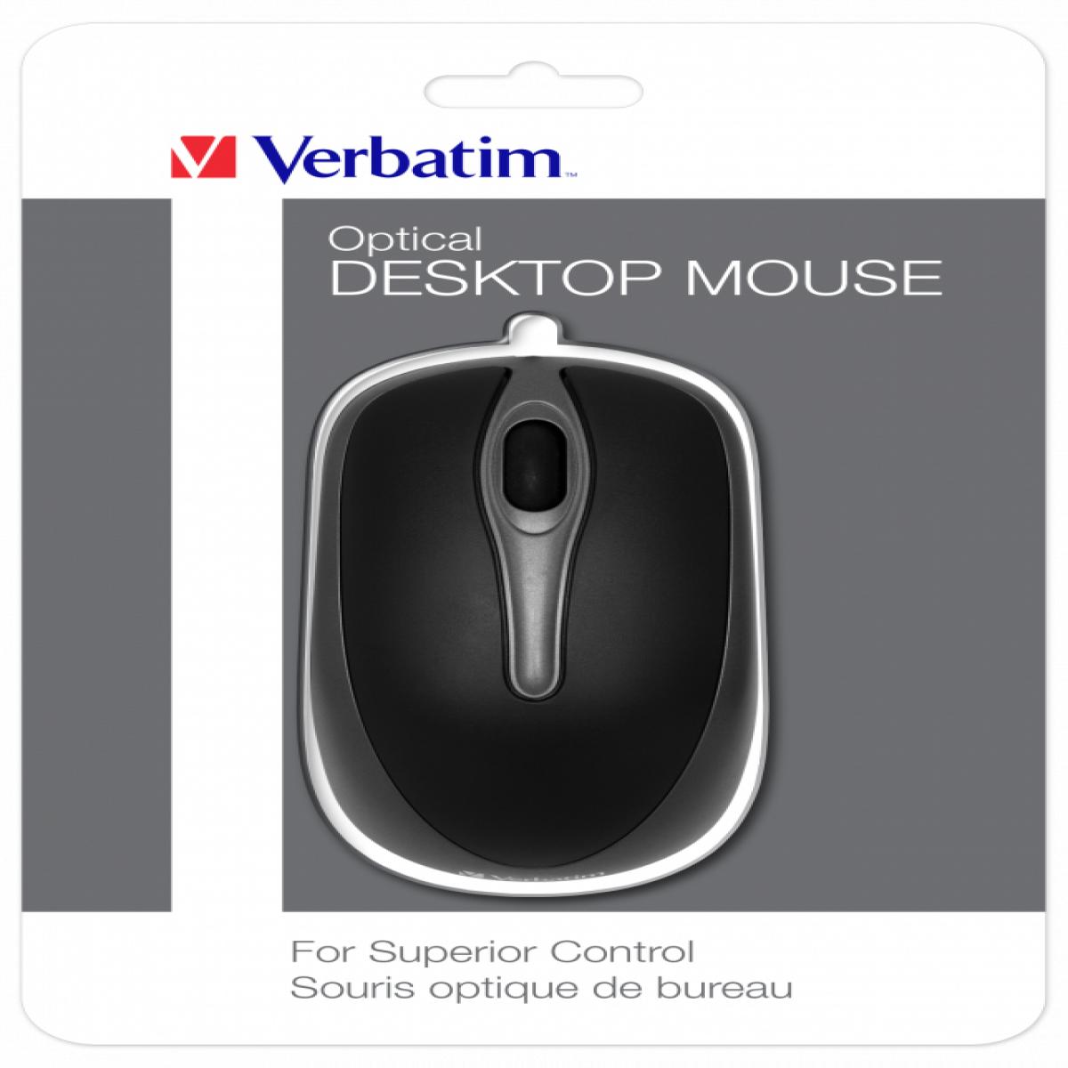 Verbatim 49019 mouse Office Ambidextrous USB Type-A Optical 1000 DPI