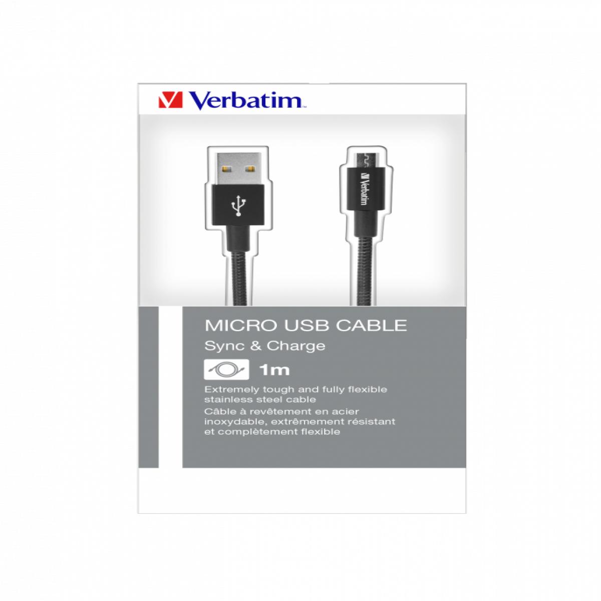 Verbatim Micro USB Sync & Charge Cable 100cm Black