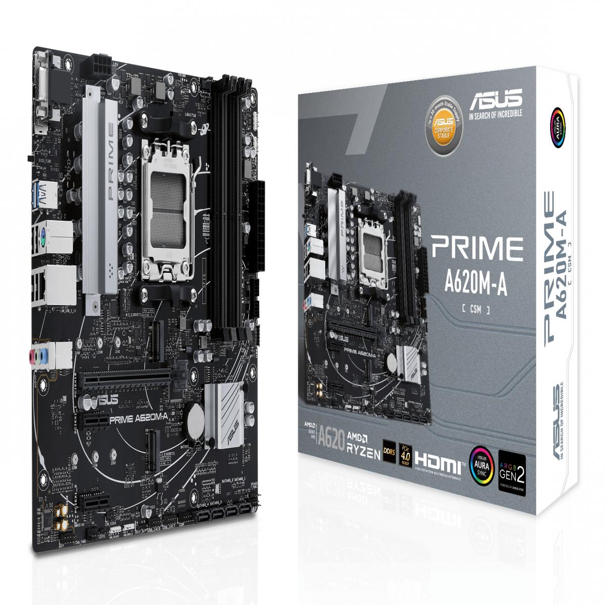 ASUS PRIME A620M-A-CSM AMD A620 Socket AM5 micro ATX