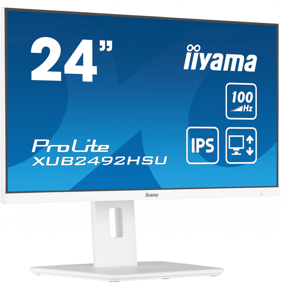iiyama XUB2492HSU-W6 computer monitor 60.5 cm (23.8") 1920 x 1080 pixels Full HD LED White