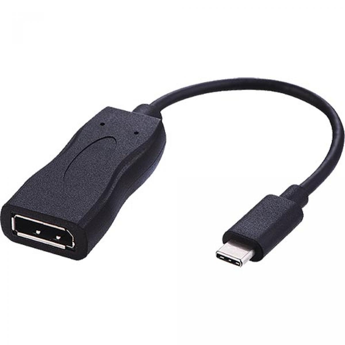 CNL 20cm USB-C DP 1.2 4K30 Bk Act Adp