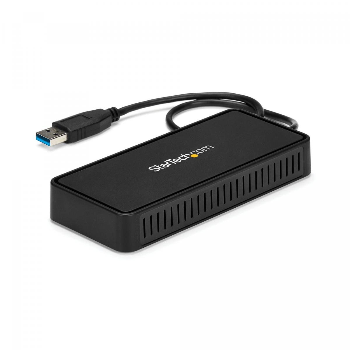 StarTech.com USB 3.0 Mini Dock - Dual Monitor USB-A Docking Station with DisplayPort 4K 60Hz Video & Gigabit Ethernet - 1ft (30cm) cable - Portable USB 3.1 Gen 1 Type-A Laptop Adapter