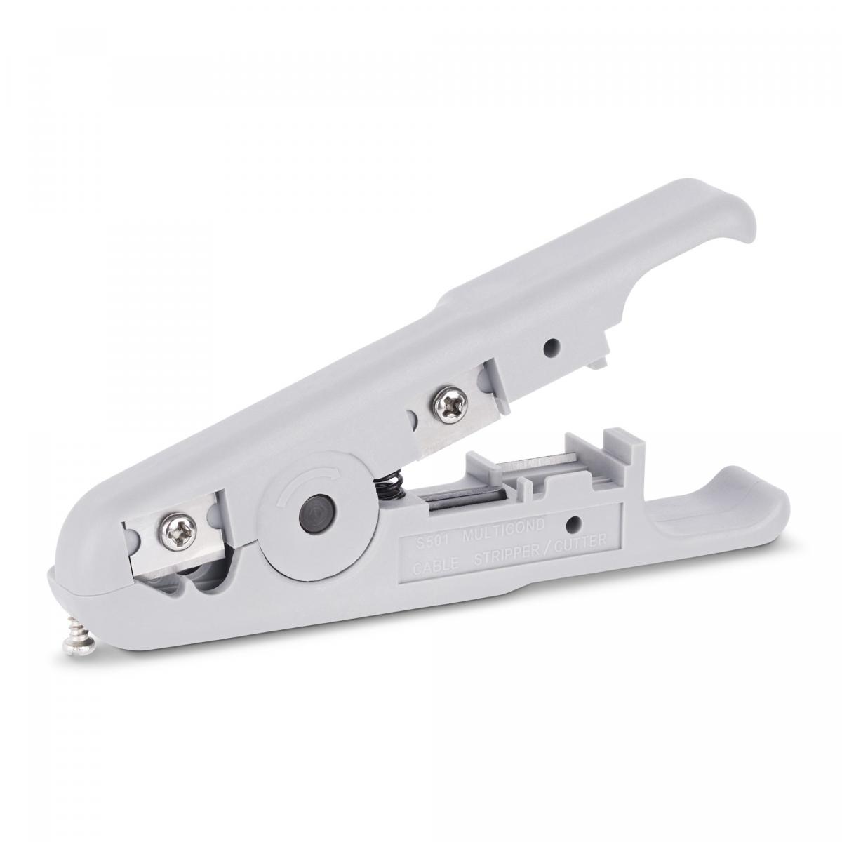 StarTech.com Network Cable Stripper and Cutter, Professional Wire Stripper for UTP/FTP/STP/Coax Cables, Rotary Wire Stripping and Cutting Tool