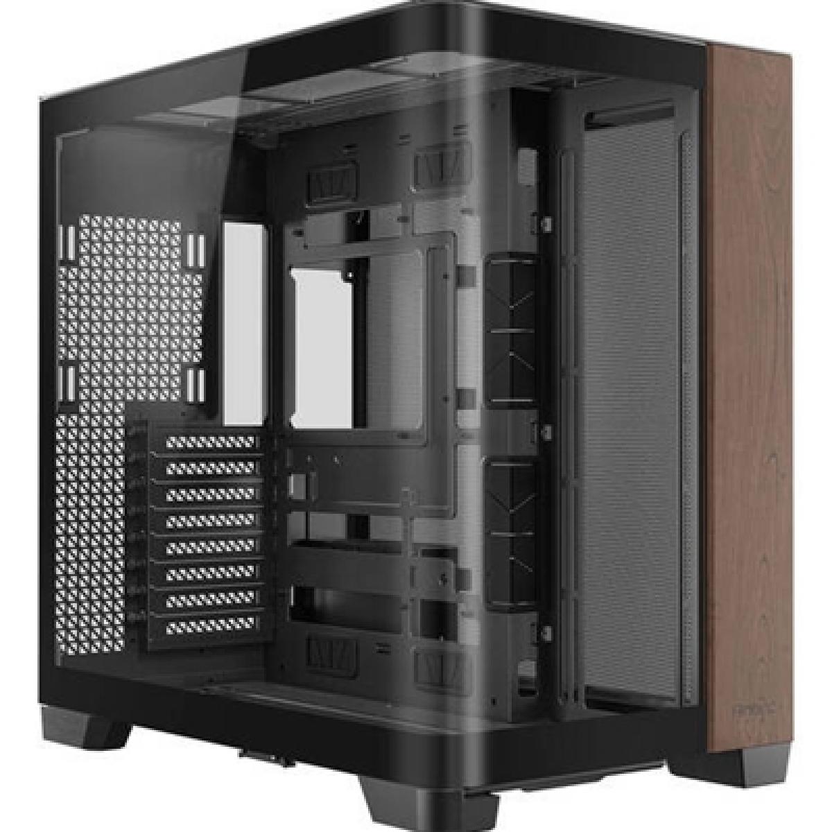 ANTEC Constellation C8 Dual Chamber Case, Gaming, Curve Wood, Full Tower, 2 x USB 3.0 / 1 x USB Type-C, Super wide angle single curved glass with exotic wood, E-ATX, ATX, Micro ATX, ITX
